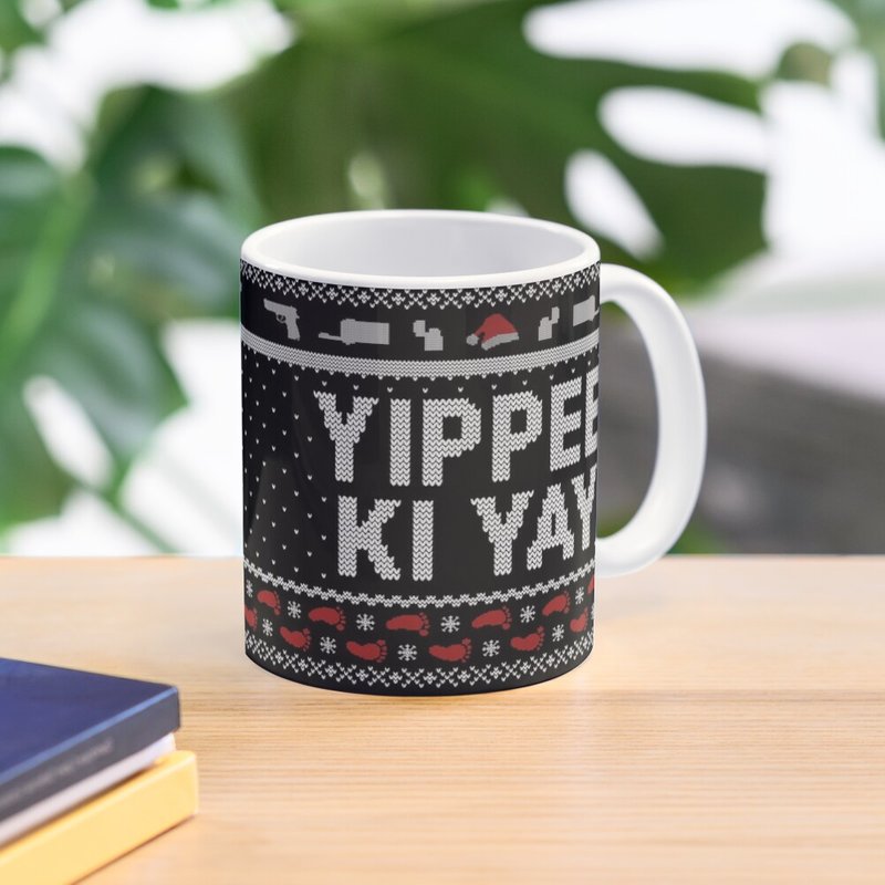 Yippee Ki Yay Funny Christmas Movie Quotes Coffee Mug — Tasses et gobelets