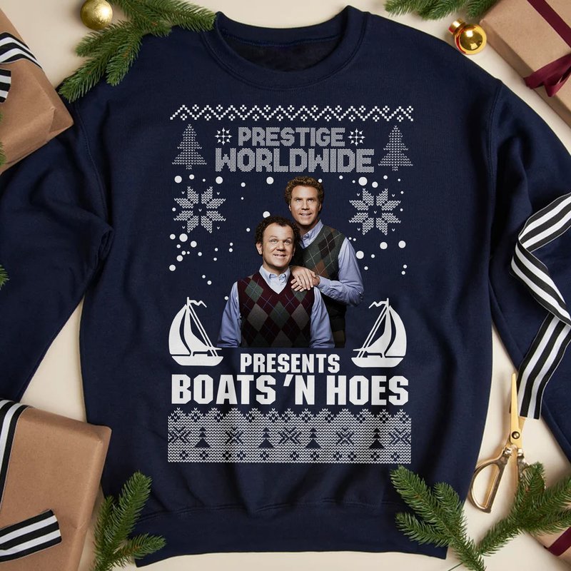 Prestige Worldwide Presents Boats'n Hoes Ugly Christmas Sweat — Sweats à capuche pour hommes