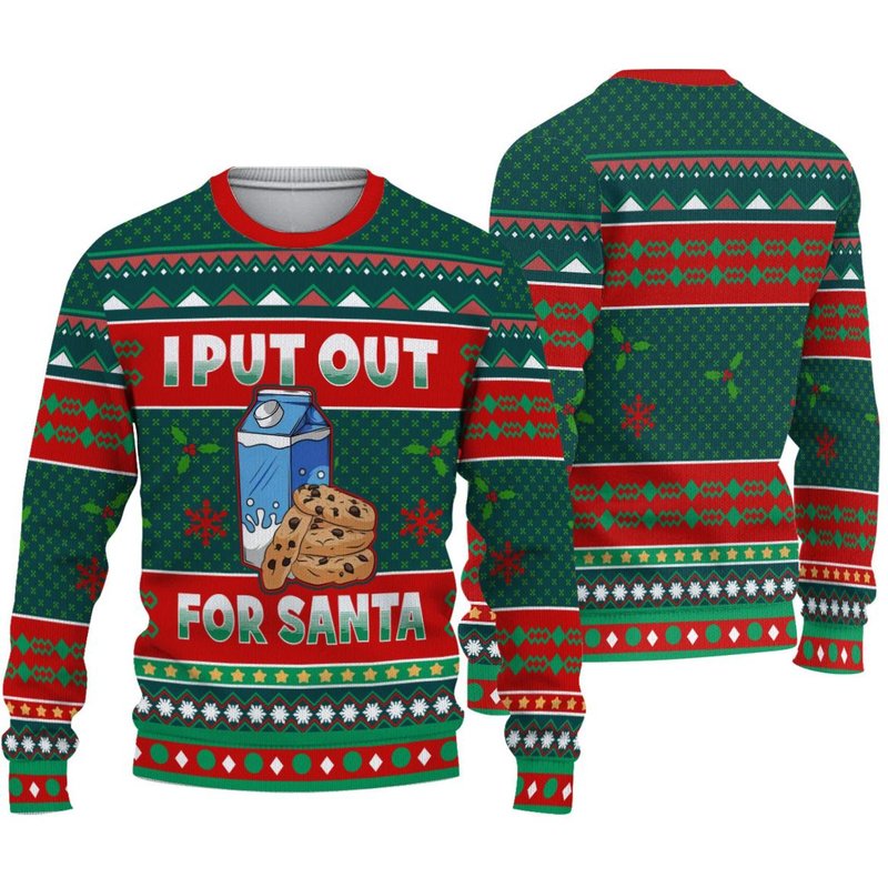 I Put Out For Santa Unisex Ugly Christmas Sweatshirt — Chandails pour hommes