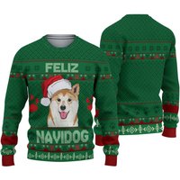 Feliz Navidog Shibu Unu Unisex Ugly Christmas Sweatshirt