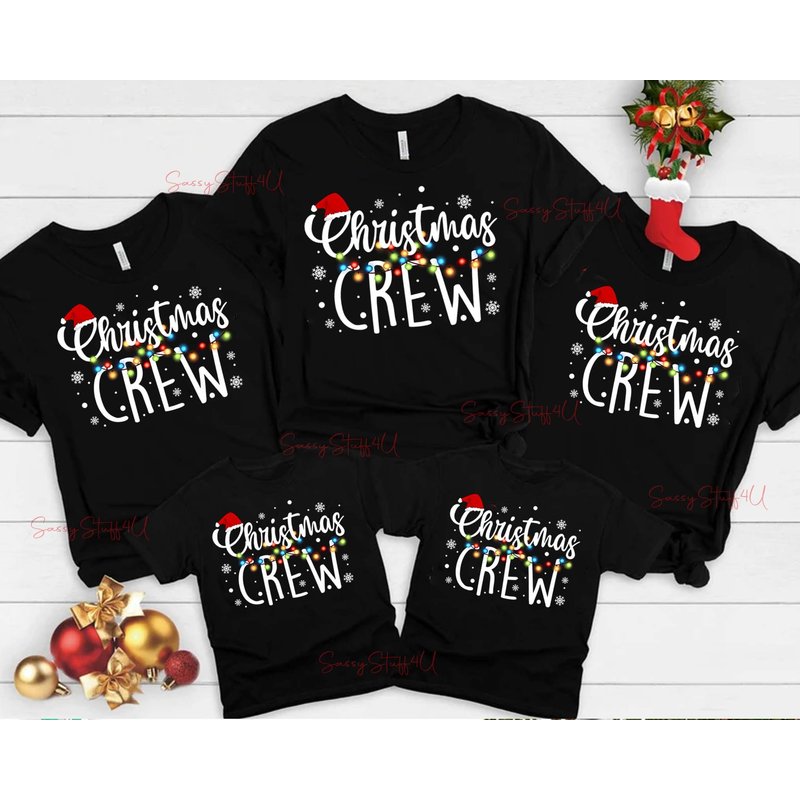 Christmas Crew Celebration Family Shirt — Mens T Shirts