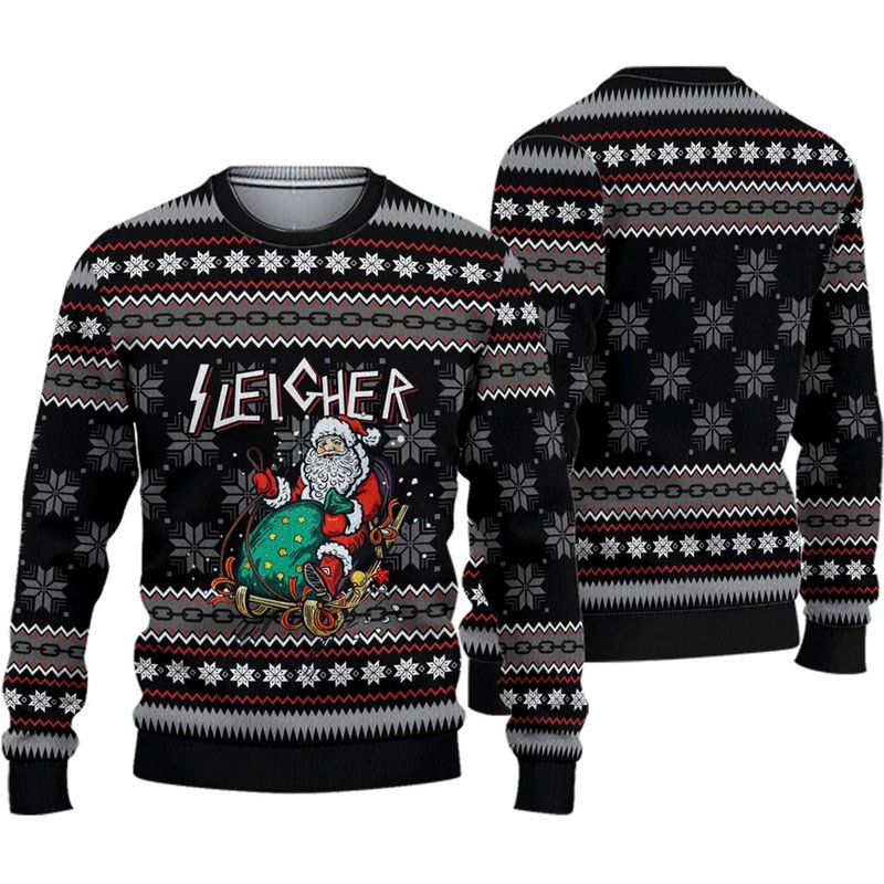 Santa Sleigher Ugly Christmas Sweater
