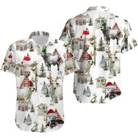 Brahman Cow Christmas Hawaiian Shirt
