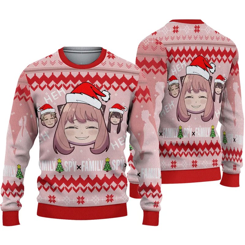 Spy And Family Ugly Knitted Ugly Christmas Sweater