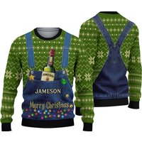 Jameson Irish Whiskey Ugly Knitted Christmas 3d Sweater