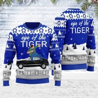 Supernatural Dean Singing Eye Of The Tiger Ugly Knitted Christmas — Mens Sweaters