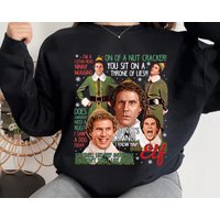 Funny The Elf Quotes Buddy Hobbs Vintage Christmas Movie Sweatshirt — Sweats à capuche pour hommes