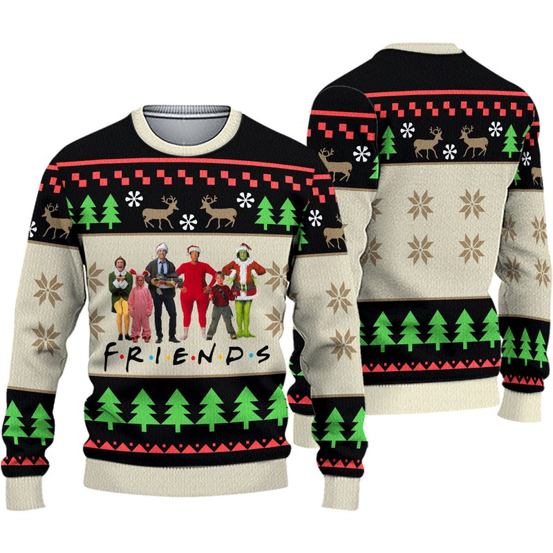 Funny Friends Christmas Movies Sweater