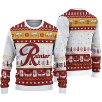 Rainier Beer Ugly Knitted Christmas Sweater