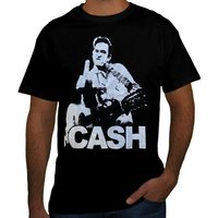Johnny Cash Finger Rock Band T Shirt — Mens T Shirts