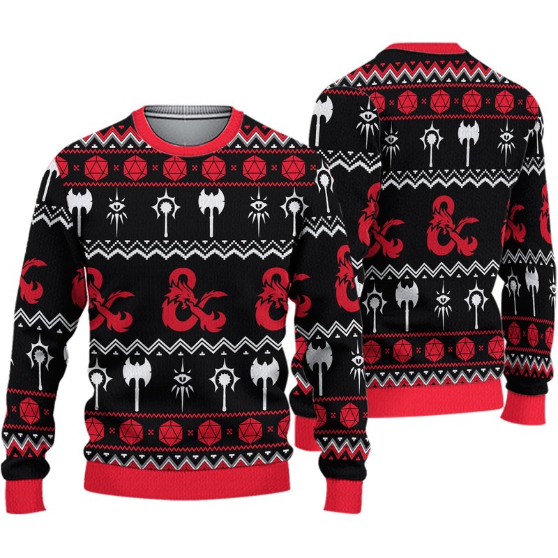 Dungeons & Dragons Ugly Christmas Sweater — Chandails pour hommes