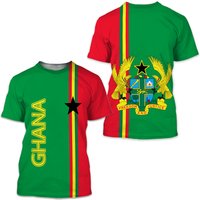 Ghana Flag Hip Hop T Shirt Men Women 3d Shirt — T-shirts pour hommes
