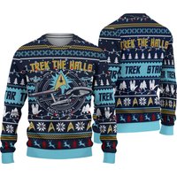 Trek The Halls 3d Print All Over Christmas 3d Sweater