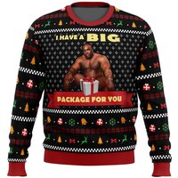 Big Package Barry Wood Meme Ugly Knitted Christmas 3d Sweater