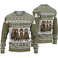 New The Second Breakfast Club Ugly Christmas 3d Sweater