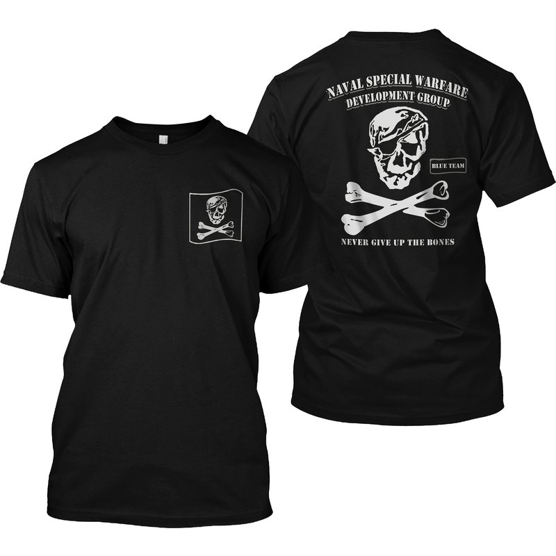 Navy Seal Team Six 6 Nswdg Devgru Blue Team Squadron Double Sided Tshirt — T-shirts pour hommes