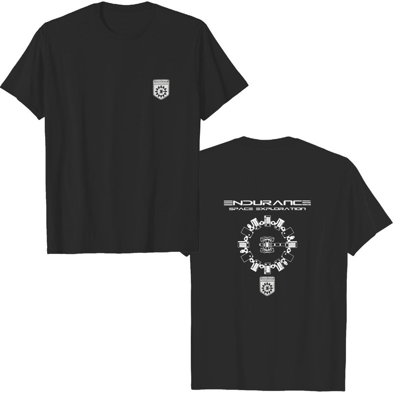 New Endurance Space Exploration Interstellar Shirt Stay Nasa Tars Double Sided Tshirt — T-shirts pour hommes