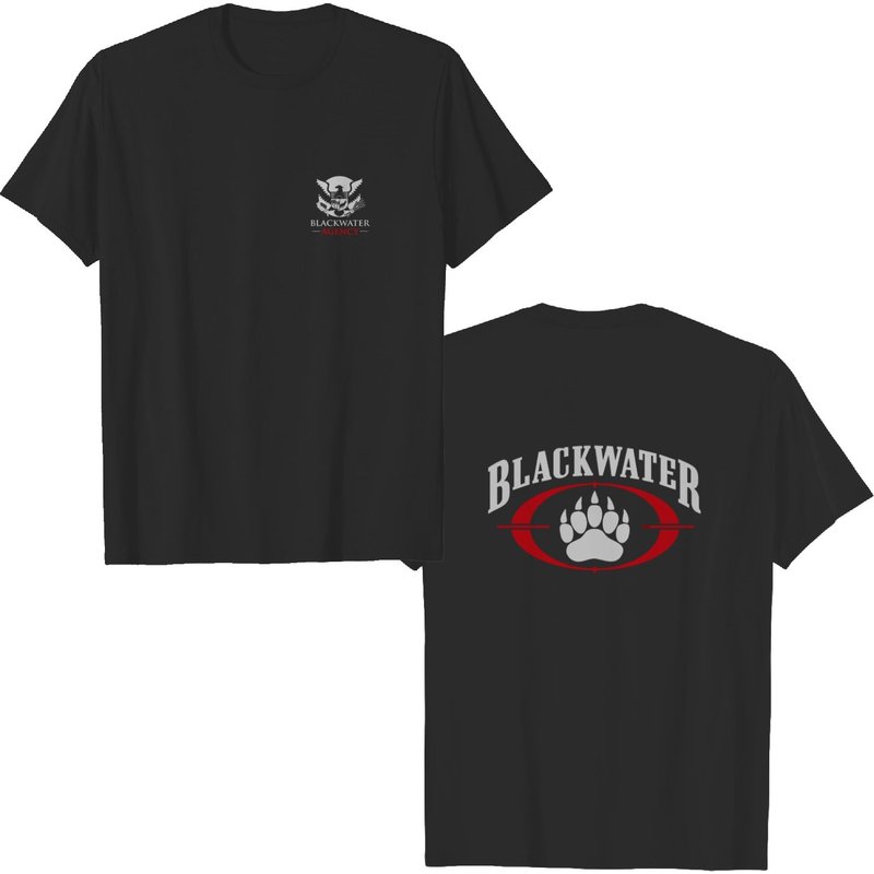 New Blackwater Academi Black Water Logo Elite Training Double Sided Tshirt