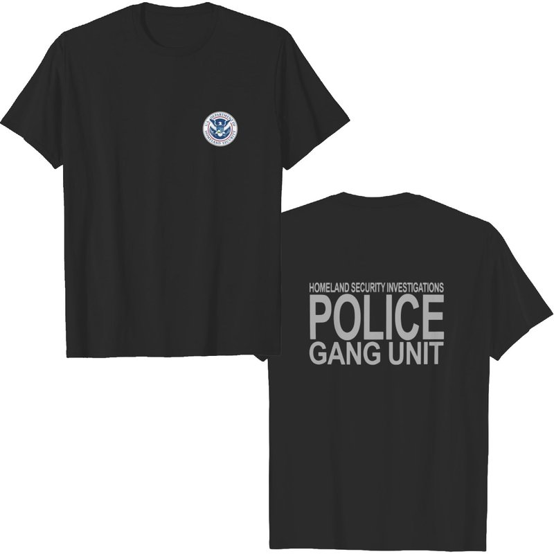 New Police Homeland Security Investigations United States Department Double Sided Tshirt — Mens T Shirts