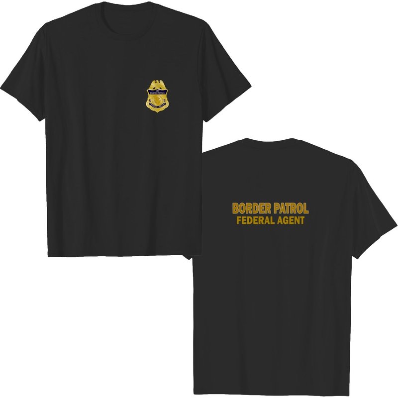 Cbp Border Patrol Federal Agent Homeland Security Double Sided Tshirt — Mens T Shirts
