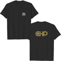 New California Highway Patrol Chp Chips Police Department Double Sided Tshirt — Mens T Shirts