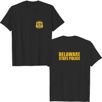 New Us Police Delaware State Police Double Sided Tshirt