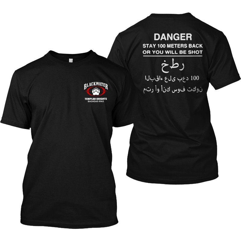 New The Blackwater Templar Knight Baghdad Iraq Double Sided Tshirt — T-shirts pour hommes