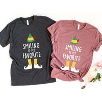 Smiling Is My Favorite Shirt, Holiday Shirt, Elf Shirt