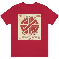 Vintage Crass And Uk Subs Concert Flyer Poster Tee — T-shirts pour hommes