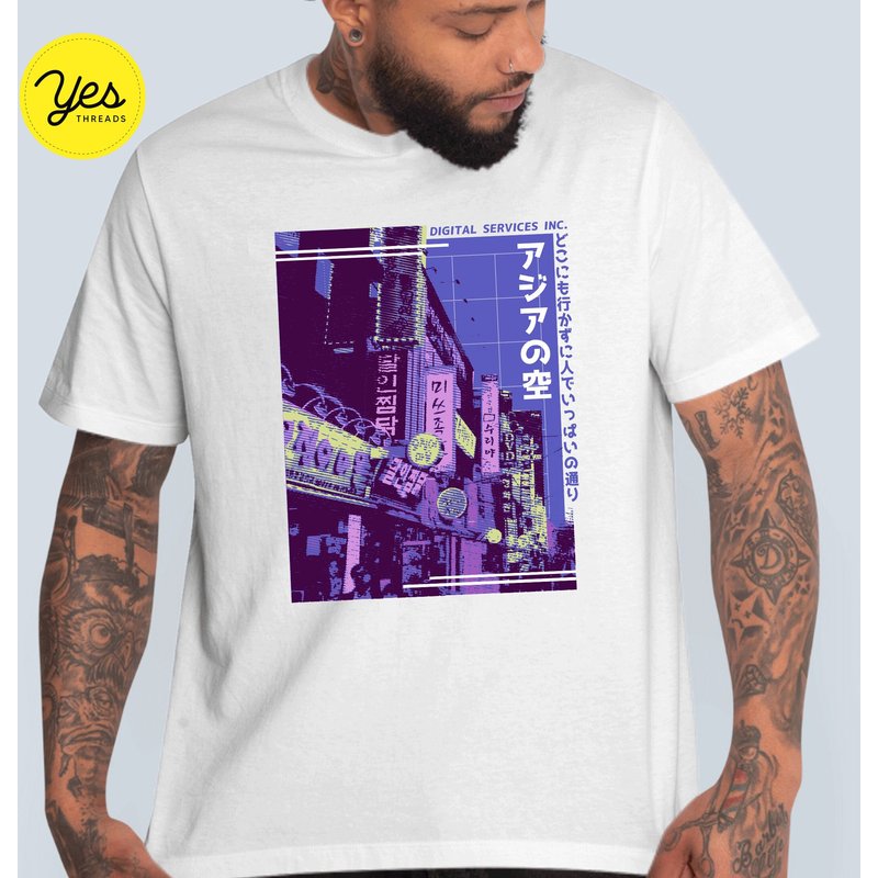 Tokyo Streets Shirt. Vaporware Tokyo Square Japan - Graphic Tee — T-shirts pour hommes