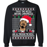 Ugly Christmas Sweater Snoop Dogg 'twas The Nizzle Before Sweatshirt — Sweats à capuche pour hommes