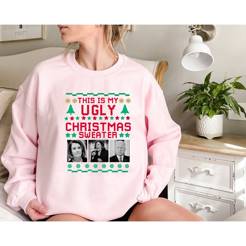 Christmas Ugly Sweater, Funny Biden Ugly Christmas Sweater — Chandails pour hommes