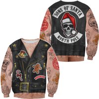 Biker Xmas Sweater, Biker Tattoo Xmas 3d Sweater