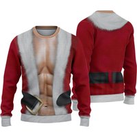 Ugly Christmas Sweatshirt, Merry Liftmas Ugly 3d Sweater — Chandails pour hommes