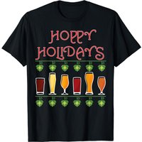 Hoppy Holidays Funny Ugly Sweater Style Shirt For Beer Lover