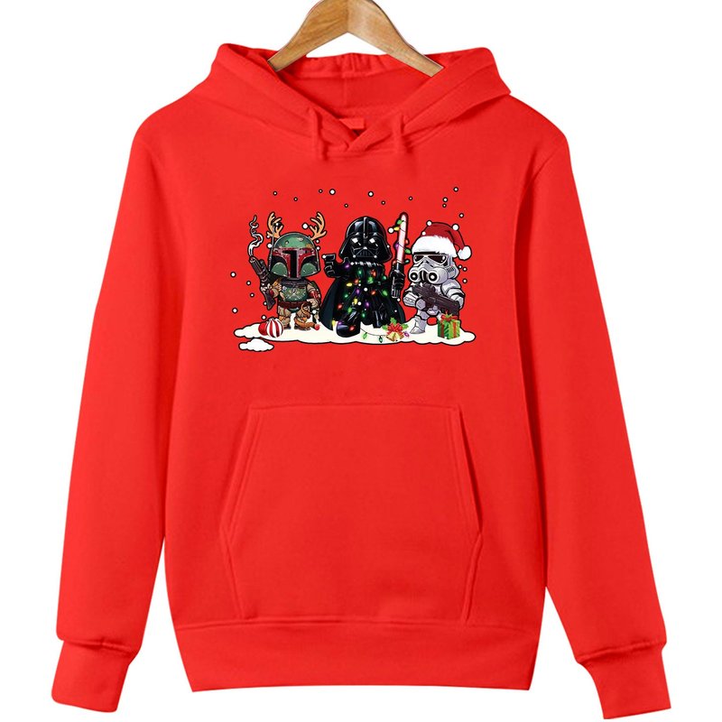 Hoodie Reinder Santa Claus Christmas Hoodie Darth Men Women Cute Xmas — Sweats à capuche pour hommes