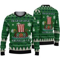 Amazing Viking Boat Valhalla La La Ugly Christmas 3d Sweater