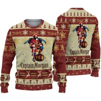 Captain Morgan Print Ugly Christmas 3d Sweater