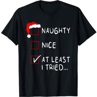 Naughty Nice I Tried Christmas T-shirt — T-shirts pour hommes