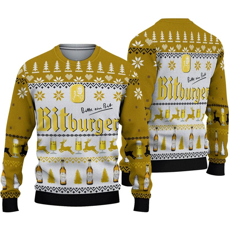 Bitburger Beer Ugly Sweater Christmas Gift For Xmas 3d Sweater