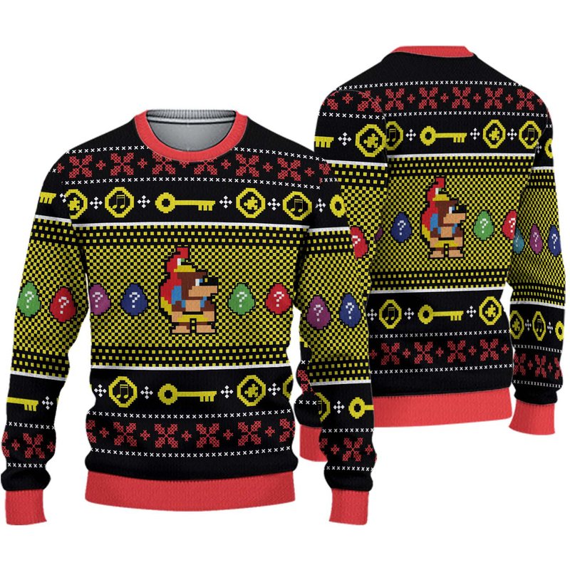 Christmas Banjo Kazooie Ugly Christmas Sweater — Mens Sweaters