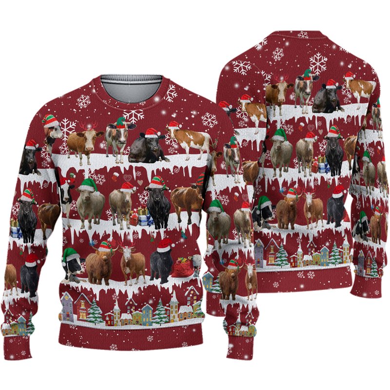 Funny Heifer Christmas Sweater — Chandails pour hommes