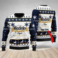 Personalized Modelo Beer Christmas Ugly 3d Sweater