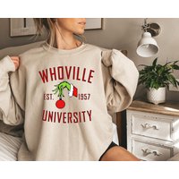 Whoville Sweatshirt, Whoville University Sweatshirt, Christmas University Sweatshirt — Sweats à capuche pour hommes