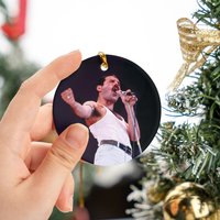 Freddy Mercury Christmas Tree Ornament Holiday