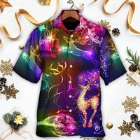 Christmas Reindeer Neon Light Bright, Christmas Hawaiians