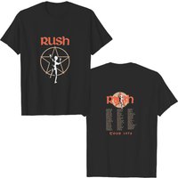 Vintage Rush 1976 Tour T-shirt Reprint, Rush Tour Tee — T-shirts pour hommes