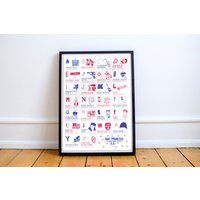 Bruce Springsteen Alphabet A2 Poster — Affiches et impressions