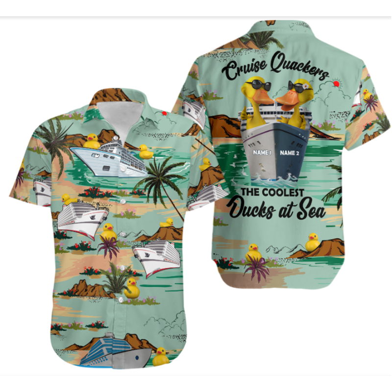 Custom Cruising Duck Hawaiian Shirt — Chemises décontractées pour hommes