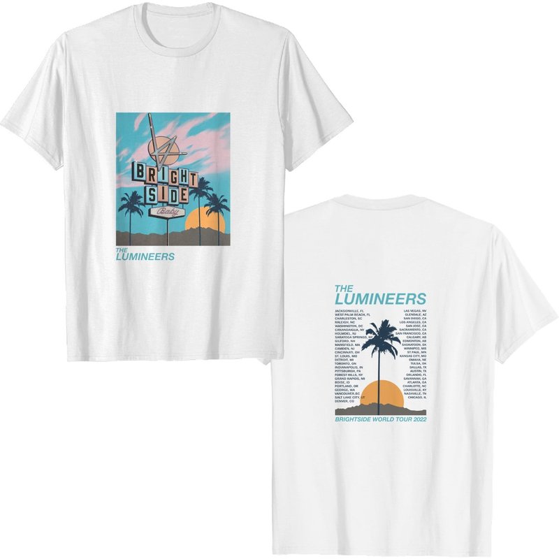 The Lumineers Brightside World Tour 2022 Double Sided Shirt — T-shirts pour hommes